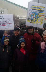 Marche silencieuse organisée pour Charlie Hebdo, Montréal