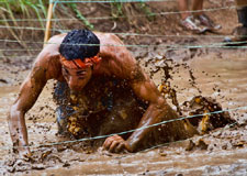 Course à obstacles dans la boue!