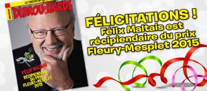 Félix Maltais, récipiendaire du prix Fleury-Mesplet