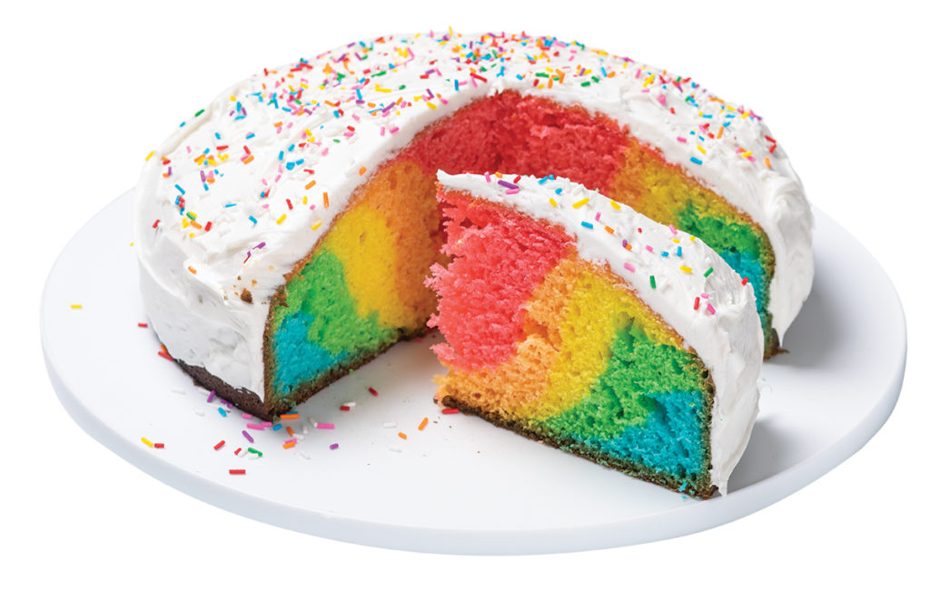 Gâteau arc-en-ciel - recette gâteau d'anniversaire