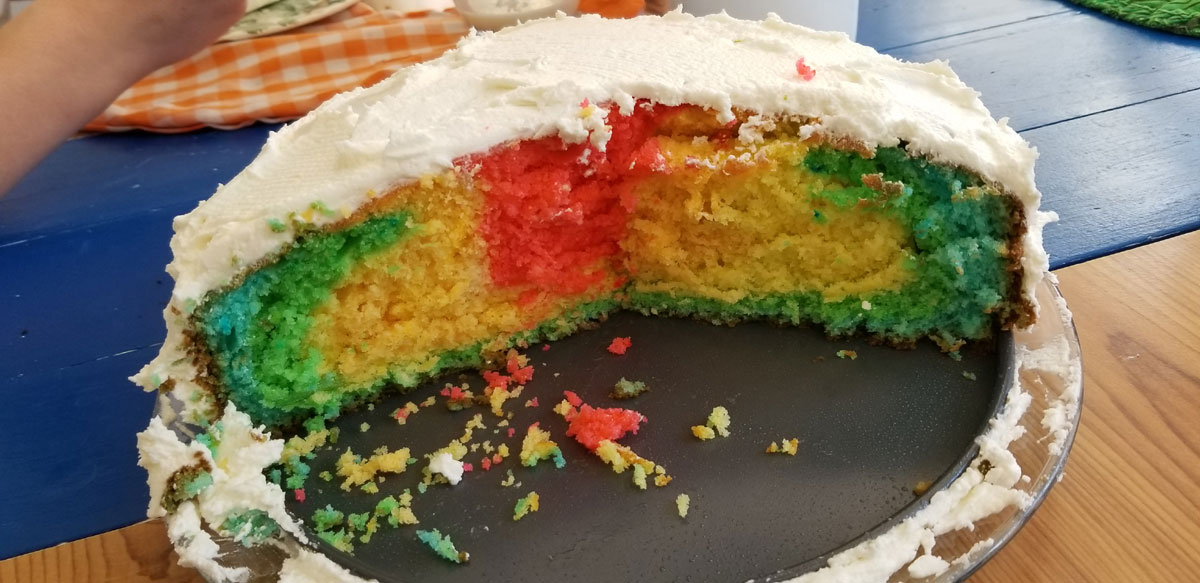 Gâteau arc en ciel - La cuisine de Déborah