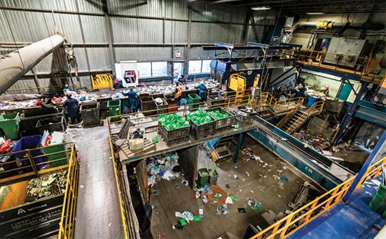 Centro di smistamento per il riciclaggio in Quebec Tricentris