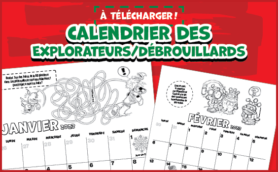 calendrier janvier et février 2023 avec illustrations à colorier