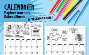 Le calendrier à colorier mars-avril 2023