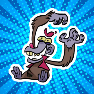 Illustration d'un singe rigolo