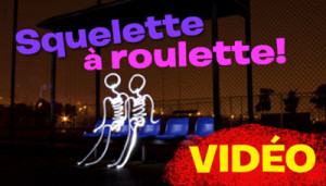 Squelette à roulettes !